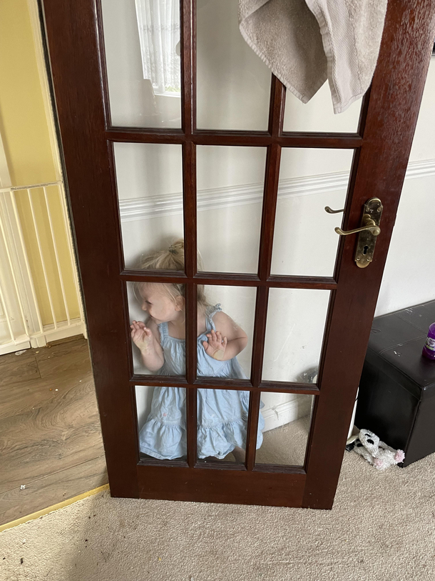 Playing hide and seek with a toddler is always a thrill