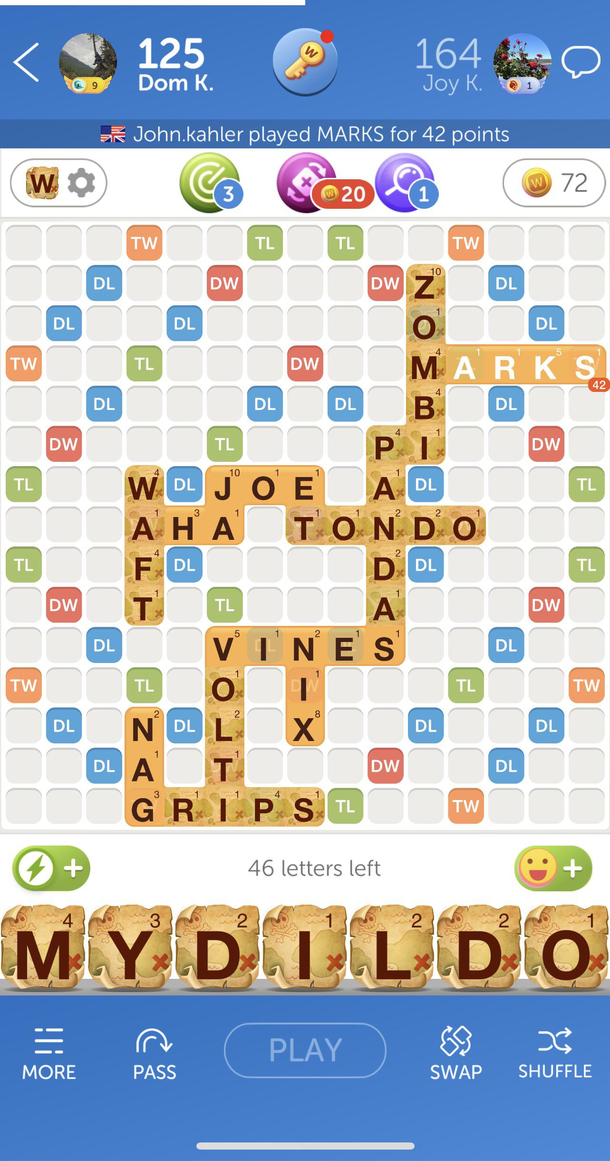 Playing words with friends with my Grandma
