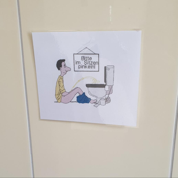 please sit to pee