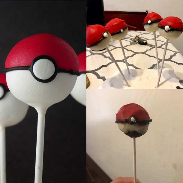 Pokmon cake pops At least the kids liked them but Im extremely embarrassed