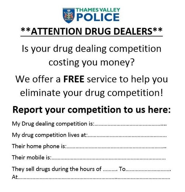 Police Are your drug dealing competition costing you money