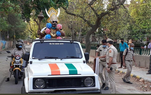 Police dressed up as god of death to scare folks into staying indoor