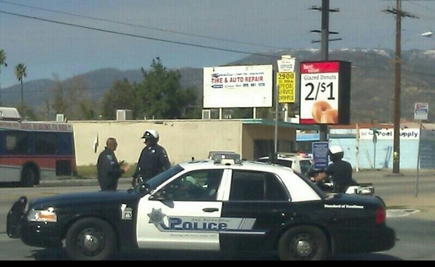Police respond to a Code 