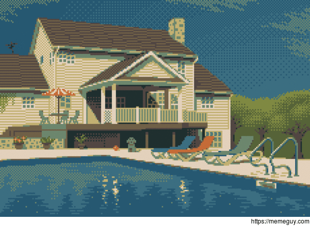 Pool Day  pixel art by me 