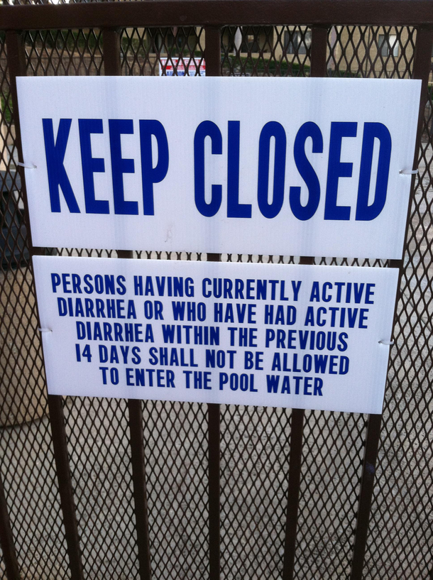 Pools closed
