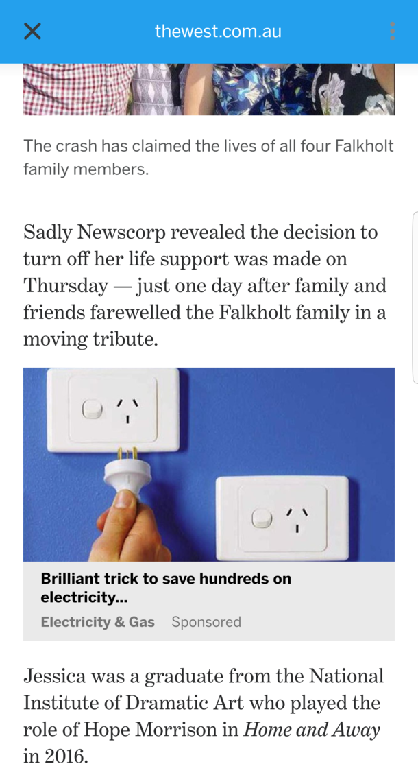 POOR ADVERTISER PLACEMENT