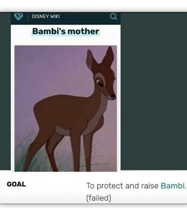 Poor Bambis mother