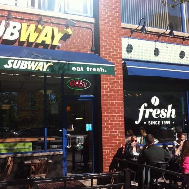 Poor slogan placement Subway Im going next door