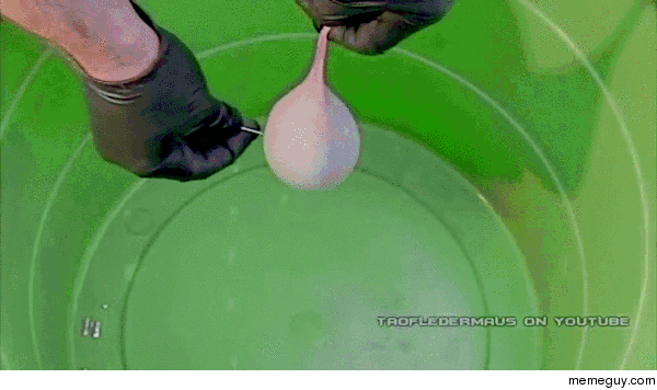 Popping a balloon filled with mercury