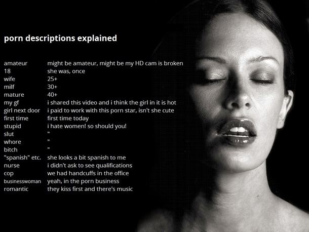 Porn descriptions explained 