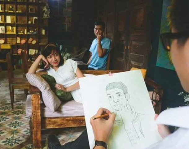 Posed for drawing
