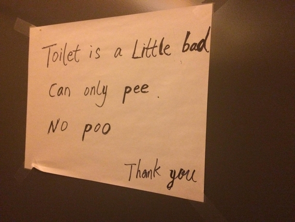 Posted in the bathroom of the Chinese buffet where we had dinner