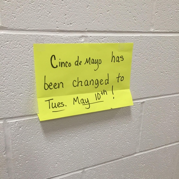 Posted last year at the school where I work