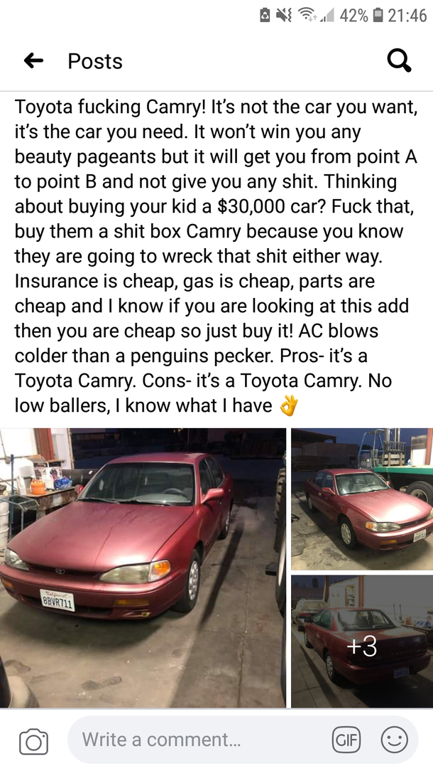 Posted on Fresno buytrade on FB Guy knows how to market