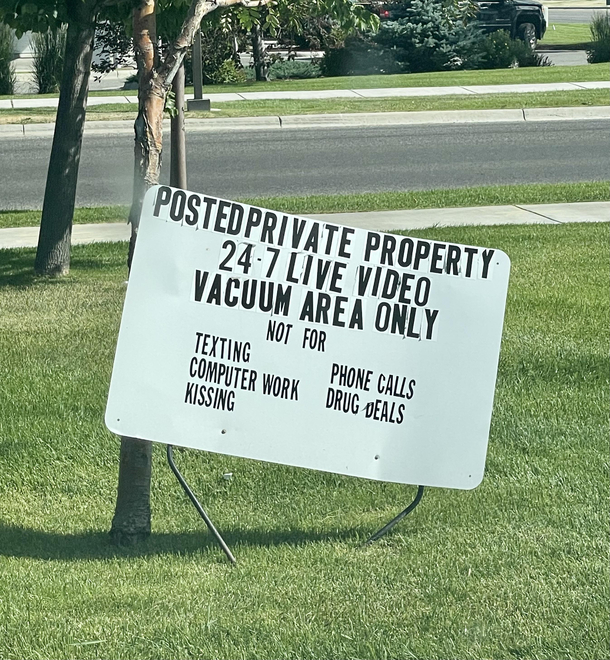 Posted outside the car washapparently they dont like PDA or drug dealing