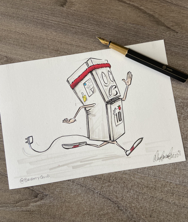 Prank Call - Ink Drawing