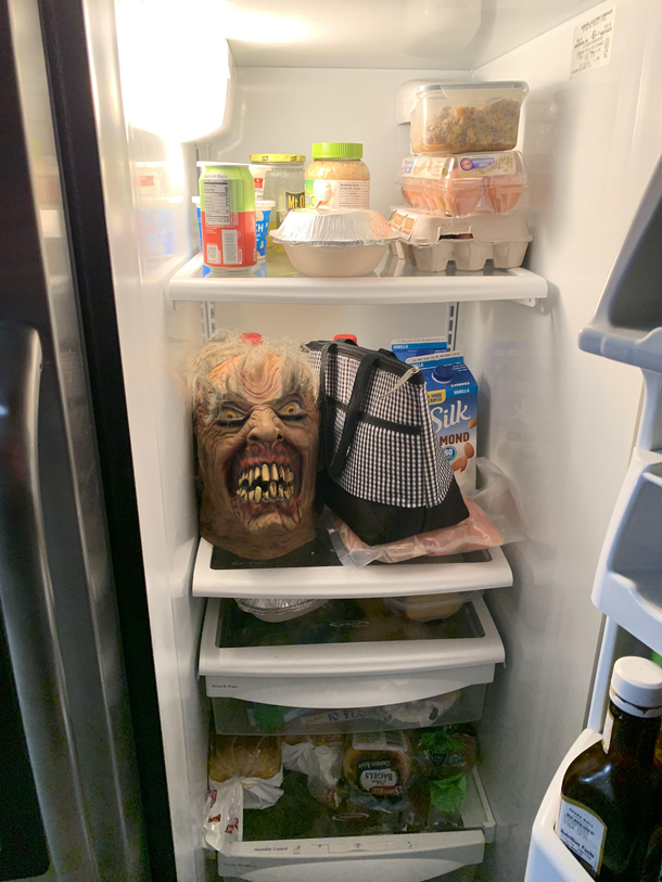 Prank war between me and my girlfriend Shes going to kill me when she grabs her lunch in the morning