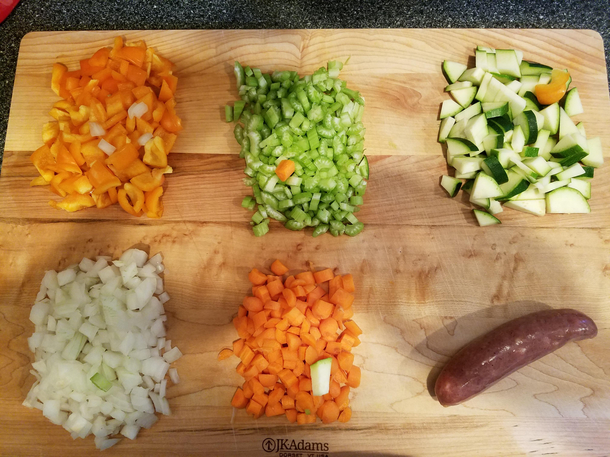 Prepping a meal for my OCD wife