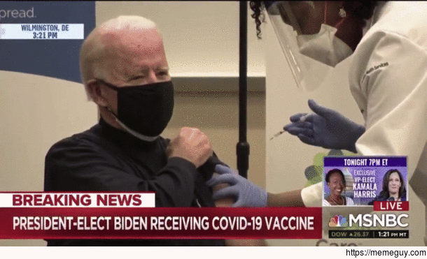 President-Elect Joe Biden receives Pfizer-BioNTech COVID- vaccine