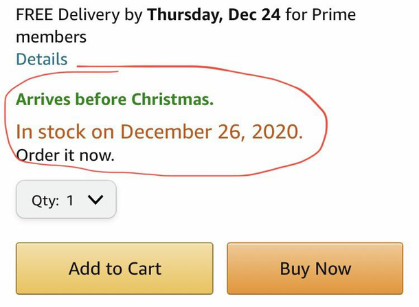 Pretty cool that Amazon now offers time travel for Prime members