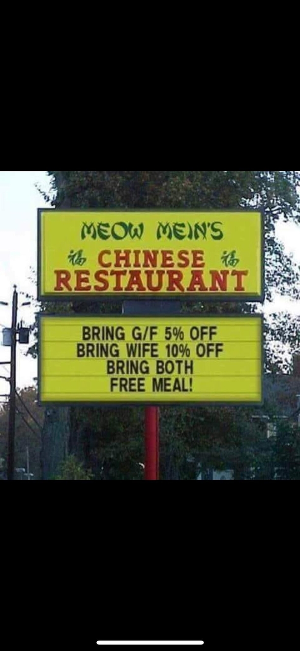 Pretty generous of them to offer a free meal after my wife and gf have trashed the place