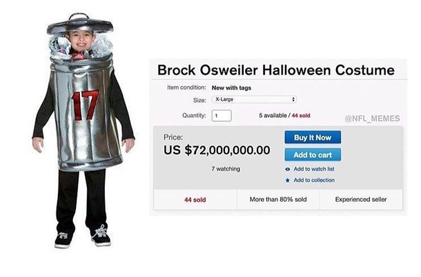 Pretty spot on Osweiler Costume