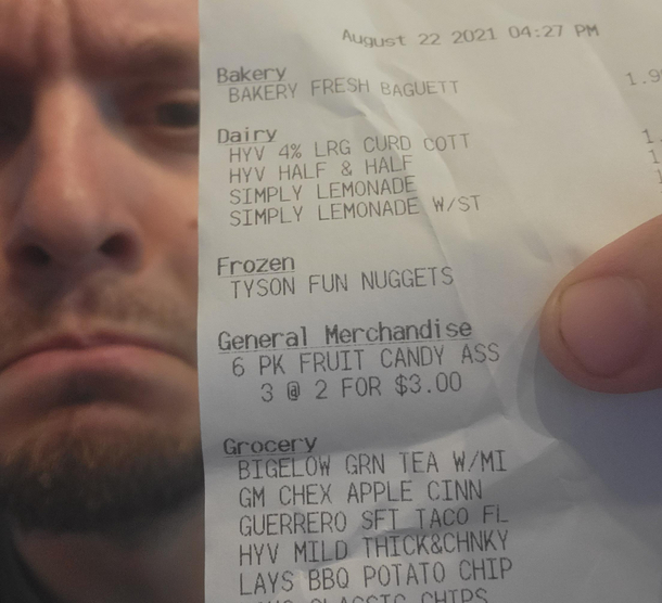 Pretty sure the grocery store clerk wants to throw down
