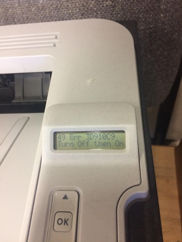Printer at work must watch the IT crowd