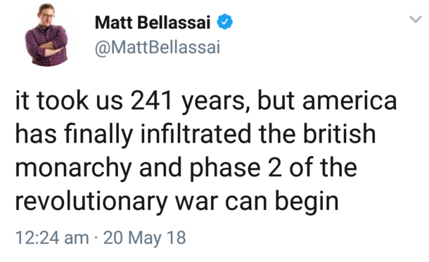 Probably my favorite royal wedding tweet