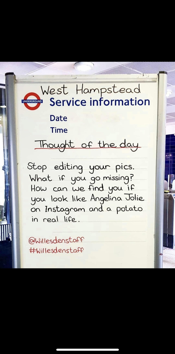 Probably the best thought of the day Ive seen