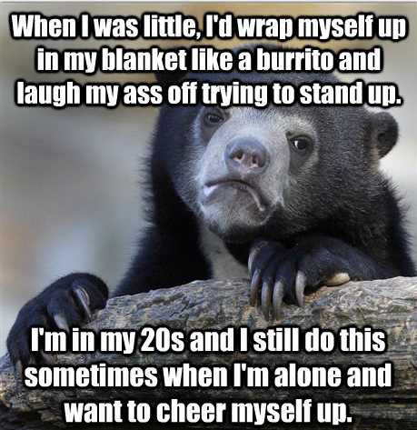 Probably the lamest and most tame confession bear I refer to this as The Caterpillar Challenge