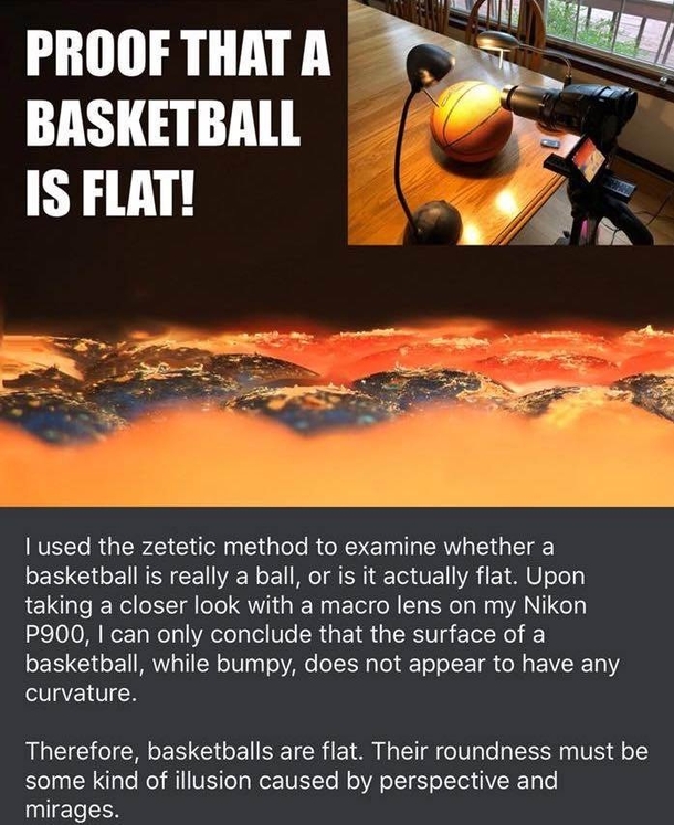 PROOF THAT A BASKETBALL IS FLAT