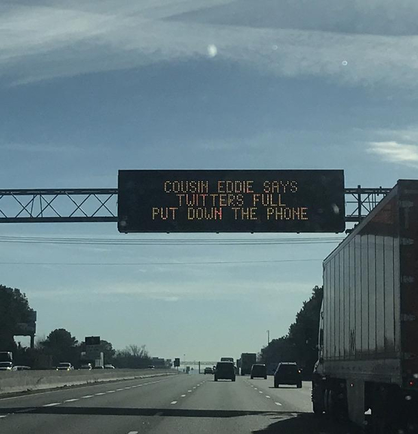 Props to TDOT for making me pick up my phone to take this picture