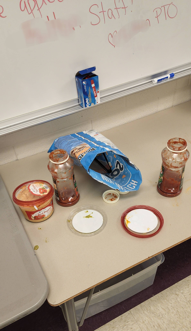 PTO provided a nacho bar for us teachers on Cinco de Mayo during teacher appreciation week