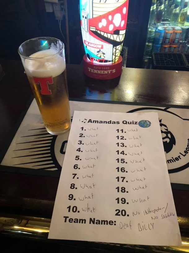 Pub quiz