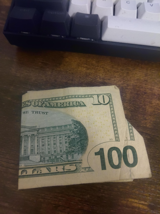 Pulled this out of my pocket and went When did I get a  bill