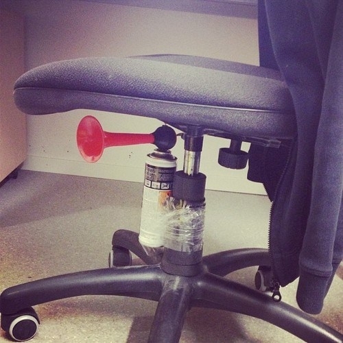 Pulling a little office prank