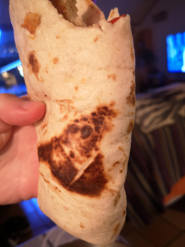 Pulp fiction Patrick on a tortilla