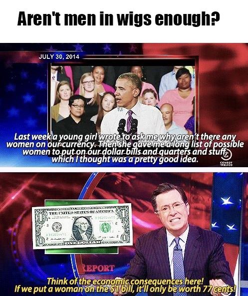 Putting a woman on a dollar bill in America Our money is the perfect combination of dead white guys and secret Illuminati symbols