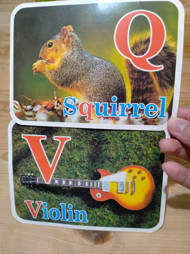 Q for sQuirrel and V for vioGibsonlin