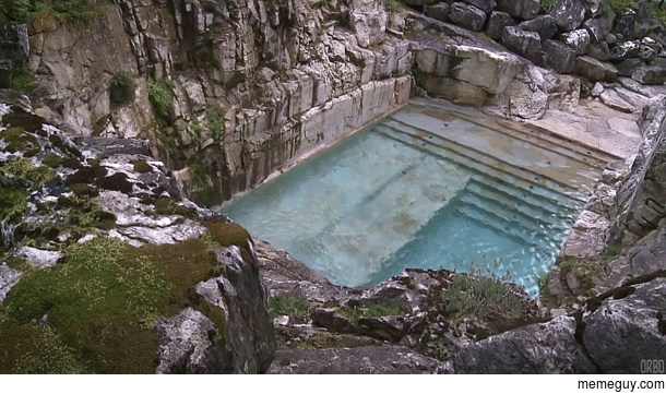 Quarry turned into a luxury swimming pool in Sheffield Massachusetts 