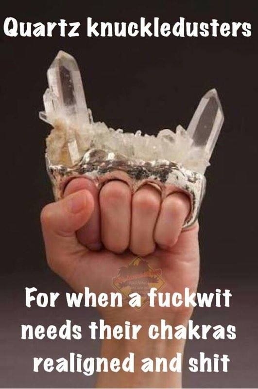 Quartz knuckle dusters
