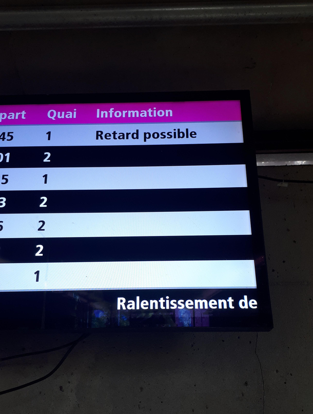 Quebec train stations are very accommodating