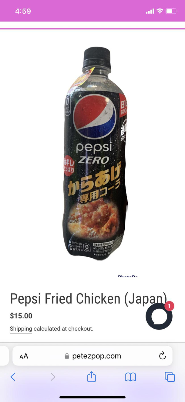 Quench your thirst today with a ice cold fried chicken flavored Pepsi