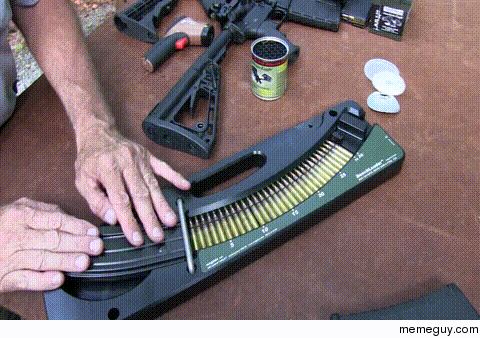 Quickloading a magazine aka magazine deepthroat