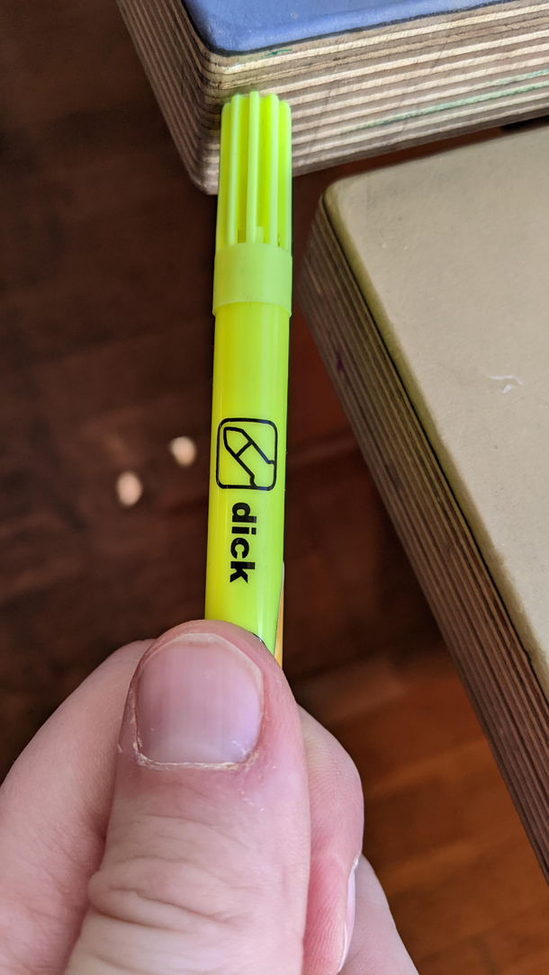 Quite the unfortunate design for a felt tip pen