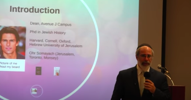 Rabbi includes picture without beard