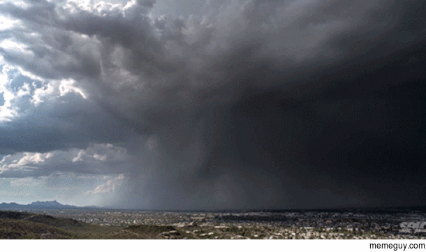 Rain splash over Tucson Arizona