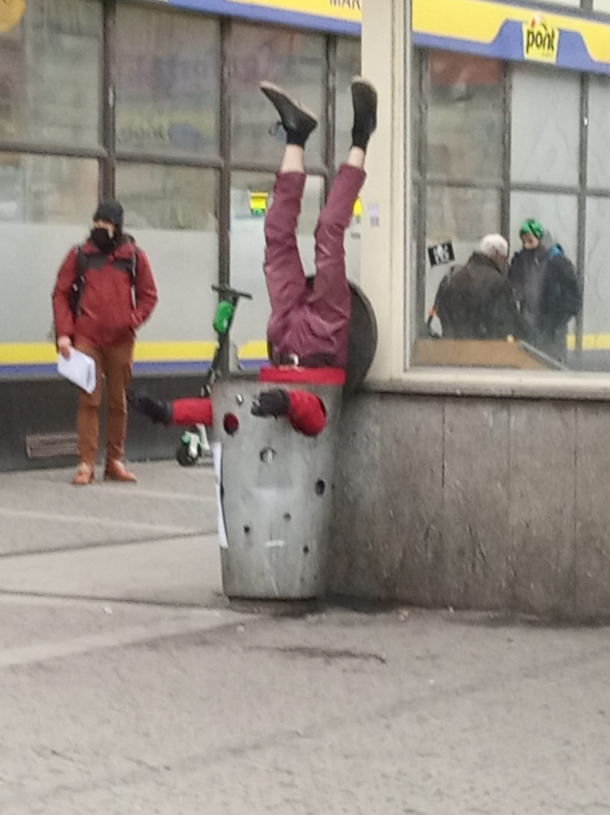 Random person protesting against face masks in Brno CZ