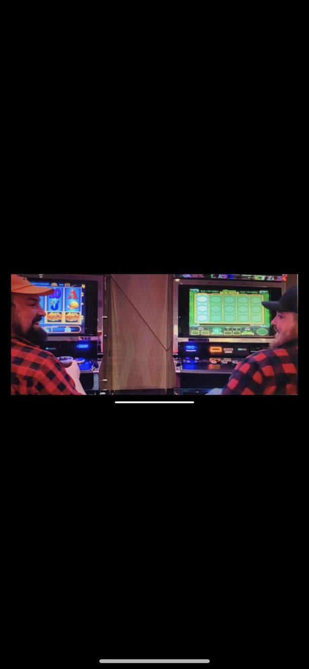 Randomly sat next to this stranger at a casino our respective parties couldnt stop laughing